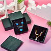 5Pcs Rhombus Textured Cardboard Jewelry Packing Boxes with Sponge Inside CBOX-TA0001-18E-7