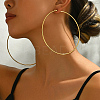 Stylish 201 Stainless Steel Exaggerated Ring Hoop Earrings YK5940-3