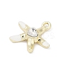 Rack Plating Alloy Enamel Rhinestone Pendants PALLOY-R151-41G-03-2