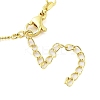 Brass Micro Pave Clear Cubic Zirconia Satellite Chain Locket Pendant Necklaces for Women LS-NJEW-M009-03G-B-4
