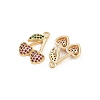 Brass Micro Pave Cubic Zirconia Pendants KK-C115-03D-04G-2
