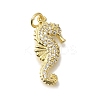 Brass Micro Pave Cubic Zirconia Pendants KK-R002-18G-1