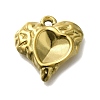 Ion Plating(IP) 304 Stainless Steel Cabochon Settings for Enamel STAS-U031-13G-1