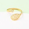 304 Stainless Steel Cuff Open Rings LS-RJEW-D337-01D-G-5