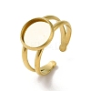 Ion Plating(IP) 304 Stainless Steel Cuff Ring Settings LS-STAS-E202-02B-G-2