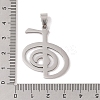 Non-Tarnish Reiki Symbol 201 Stainless Steel Pendants STAS-A094-03A-P-3