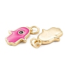 Brass Enamel Pendants KK-P204-11G-B-3