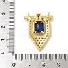 Brass Micro Pave Colorful Cubic Zirconia Pendants KK-U046-04G-01-3