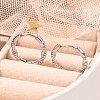 Rack Plating Twist Brass Hoop Earrings EJEW-H143-21P-3