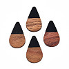 Opaque Resin & Walnut Wood Pendants RESI-N025-030-B01-2