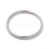 Non-Tarnish 304 Stainless Steel Grooved Hinged Bangles BJEW-P313-01P-1