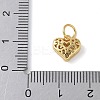 925 Sterling Silver 3D Hollow Flower Heart Charms STER-M099-02G-3