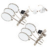 2Pcs Portable Clip-On Magnifying Glass AJEW-CA0005-33-1