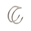 925 Sterling Silver Cuff Earrings for Women EJEW-F360-01A-P-2