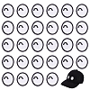 20 Pairs Cartoon Eyes Polyester Embroidery Cloth Iron on Patches PATC-BC0001-10-1