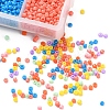 3500Pcs 7 Colors 12/0 Baking Paint Glass Round Seed Beads SEED-YW0001-26-6