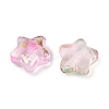 Transparent Spray Painted Frosted Glass Beads GLAA-NH0003-01A-2
