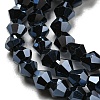Opaque Solid Color Electroplate Glass Beads Strands EGLA-A039-P4mm-A17-3
