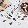 80Pcs 4 Colors Cross Wooden Pendants DIY-NB0007-52-2