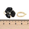 Brass Micro Pave Clear Cubic Zirconia Fold Over Clasps KK-U043-08G-01-3