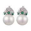 Natural Pearl Ear Studs EJEW-P286-38P-1