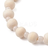 Synthetic Turquoise & Wood & Glass Beaded Stretch Bracelets for Women BJEW-JB11126-01-4