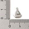 Brass Micro Pave Cubic Zirconia Charms KK-C043-06P-3