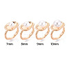 Oval Brass Finger Ring Settings KK-T076-37G-4