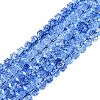 Crackle Transparent Glass Beads Strands GLAA-N068-03A-03-1