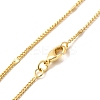 2mm Rack Plating Brass Curb Chain Necklaces for Women Men MAK-L044-24G-2