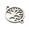 Non-Tarnish 201 Stainless Steel Connector Charms STAS-M015-18P-2