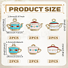 12Pcs 6 Styles Zinc Alloy Enamel Pendants ENAM-LP0001-43-2