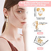 16Pcs Brass Flower Stud Earring Findings KK-BBC0007-07-2