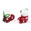 Christmas Themed Handmade Lampwork Beads LAMP-TAC0004-06-3