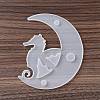 DIY Animal on the Crescent Moon Big Pendant Silhouette Silicone Molds DIY-F125-01-2