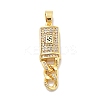 Brass Micro Pave Cubic Zirconia with Enamel Pendants KK-M305-13G-1