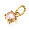 304 Stainless Steel Rhinestone Charms STAS-M109-06G-3