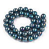 Electroplate Opaque Glass Beads Strands GLAA-T032-P4mm-AB14-2