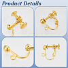 60Pcs 2 Colors Rack Plated Brass Screw Clip-on Earring Findings KK-ME0001-86-3