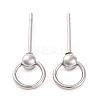 Anti-Tarnish 304 Stainless Steel Studs Earring Findings STAS-H226-08P-01-1
