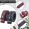 2Pcs 2 Colors Cowboy Theme Cowhide Floral Embossed Corset Belts AJEW-CL0002-12B-6