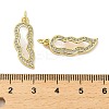 Brass Micro Pave Clear Cubic Zirconia Pendants KK-K365-14C-G-3