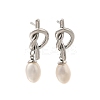 304 Stainless Steel knot Stud Earrings EJEW-C133-02P-2