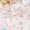 60pcs 3 Styles Electroplate Glass with Acrylic Imitation Pearl with Alloy Pendants FIND-SC0010-07-4
