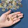 100Pcs 3 Colors Iron Filigree Joiners Pendants IFIN-FS0001-60-8