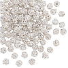 100Pcs Brass Rhinestone Beads KK-UN0005-13S-1