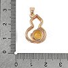 Brass Micro Pave Cubic Zirconia Pendants KK-E795-28KCG-01-4