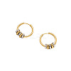 Two Tone 304 Stainless Steel Hoop Earrings WGB54D4-01-2
