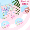 30Pcs 3 Styles Flocky Acrylic Bunny Beads OACR-YW0002-38-2
