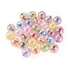 30Pcs 10 Colors Transparent Crackle Acrylic Beads MACR-TA0001-37-2
